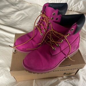 Timberland Women's Pink Boots, Size 7